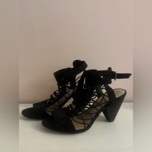Vince Camuto Black Strappy Heels